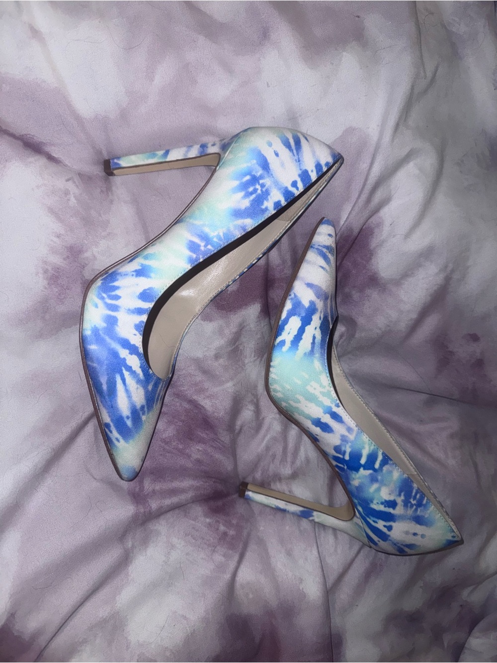 Nine West Blue Tie-Dye Stiletto Pumps - Womens Heels size 7